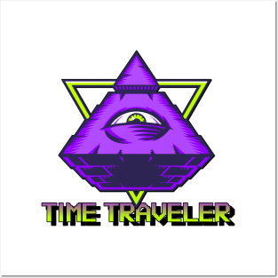 Time Traveler Pyramid Eye Posters and Art